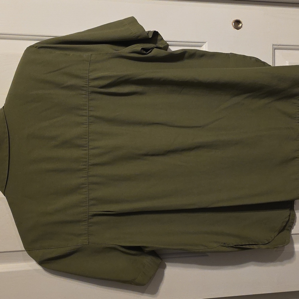 Croft & Barrow Olive Button-Up Blouse - Picture 7 of 7